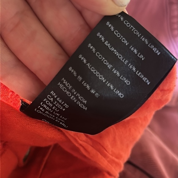 Urban Outfitters Kinley High Waist Cargo Utility Pants Orange Size 2 - Picture 12 of 12